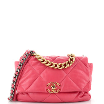Chanel 19 Flap Bag Quilted Leather Large