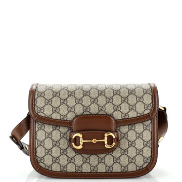 Gucci Horsebit 1955 Shoulder Bag GG Coated Canvas Small