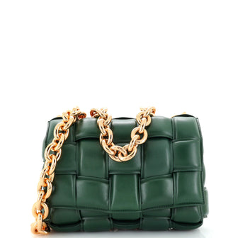 Bottega Veneta Cassette Chain Crossbody Bag Padded Maxi Intrecciato Leather
