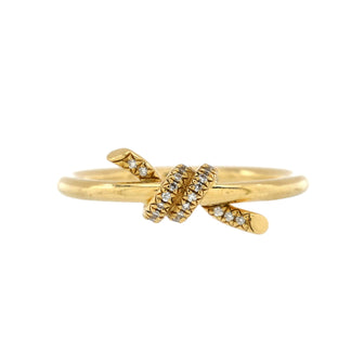 Tiffany & Co. Knot Ring 18K Yellow Gold with Diamonds