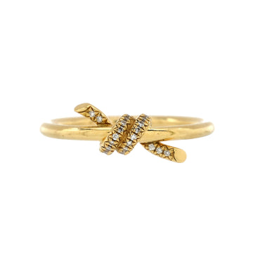 Tiffany & Co. Knot Ring 18K Yellow Gold with Diamonds