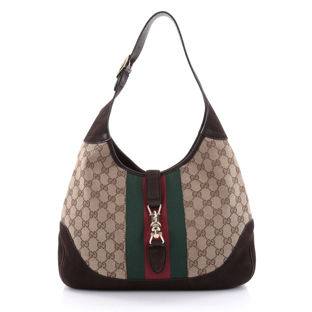 Black Gucci GG Canvas New Jackie Shoulder Bag – Designer Revival
