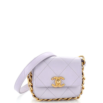 Chanel Framing Chain Flap Bag Quilted Calfskin Mini