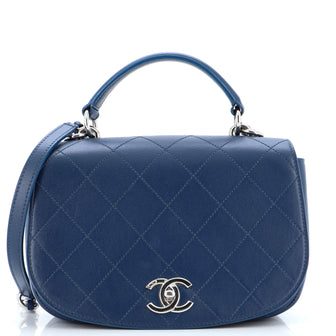 Chanel Ring My Bag Top Handle Bag Stitched Calfskin Medium
