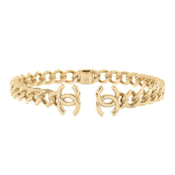 Chanel CC Chain Link Choker Necklace Metal