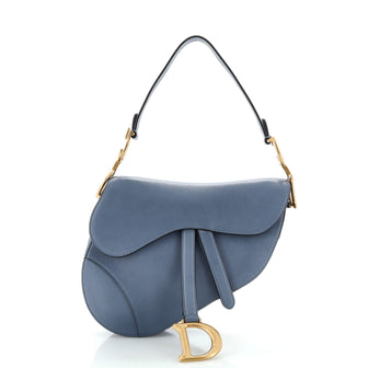 Christian Dior Saddle Handbag Leather Medium