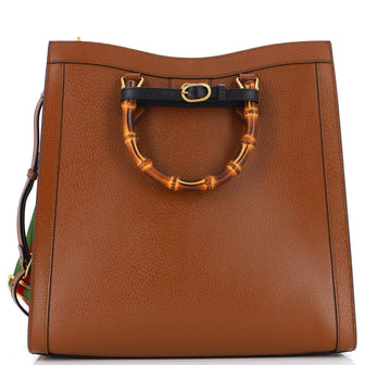 Gucci Diana NM Bamboo Handle Tote Leather Large