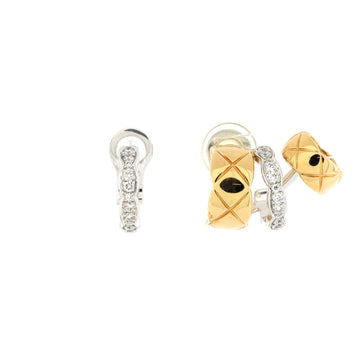 Chanel Coco Crush Ear Cuff Earrings 18K Yellow Gold and 18K White Gold with Diamonds