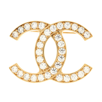 Chanel CC Brooch Metal with Crystals