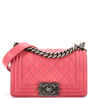 Chanel Boy Flap Bag Quilted Calfskin Small
