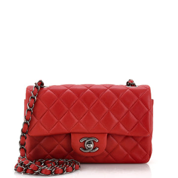 Chanel Classic Single Flap Bag Quilted Lambskin Mini