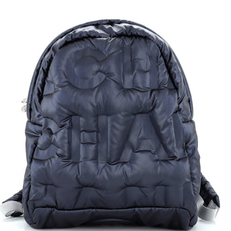 Chanel Doudoune Backpack Embossed Nylon Medium