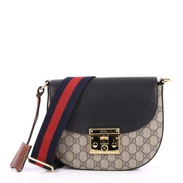 Gucci Padlock Saddle Shoulder Bag GG Coated Canvas and 2523802