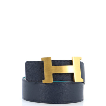 Hermes Constance Reversible Belt Leather with Guilloche Hardware Thin