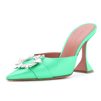 Amina Muaddi Women's Begum Heeled Mules Satin 95