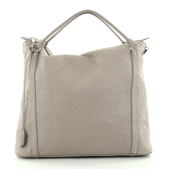 Louis Vuitton Antheia Ixia Handbag Leather GM Gray 2524101