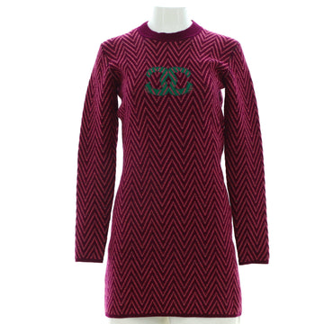 Chanel CC Sweater Dress Cashmere Blend