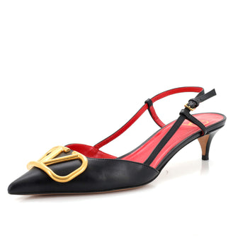 Valentino Garavani Women's VLogo Slingback Pumps Leather 40