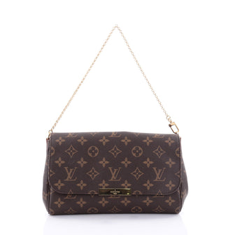 Louis Vuitton Favorite Handbag Monogram Canvas MM Brown 2524501