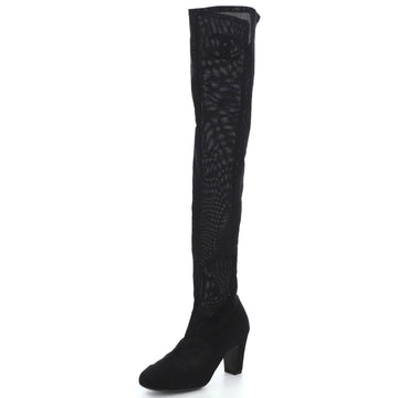Chanel Women's CC Knee High Boots Mesh