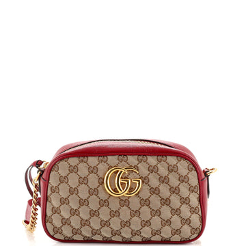 Gucci GG Marmont Shoulder Bag Diagonal Quilted GG Canvas Small