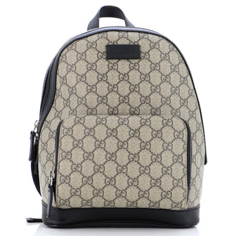 Gucci Zip Pocket Backpack GG Coated Canvas Small