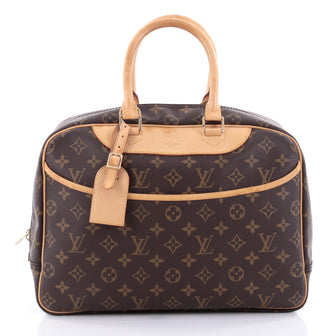 Louis Vuitton Deauville Handbag Monogram Canvas Brown 2525401