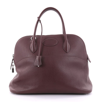 Hermes Bolide Handbag Clemence 35 Brown 2525501