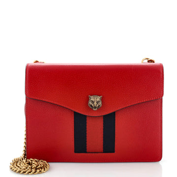 Gucci Animalier Web Chain Shoulder Bag Leather Small