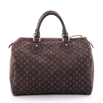 Louis Vuitton Speedy Handbag Mini Lin 30 Brown 2525702