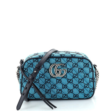 Gucci GG Marmont Shoulder Bag Multicolor Diagonal Quilted GG Canvas Small