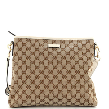 Gucci Flat Messenger Bag GG Canvas Medium