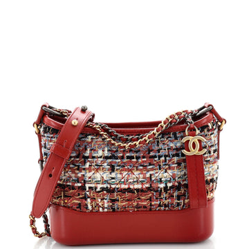 Chanel Gabrielle Hobo Quilted Tweed and Calfskin Small
