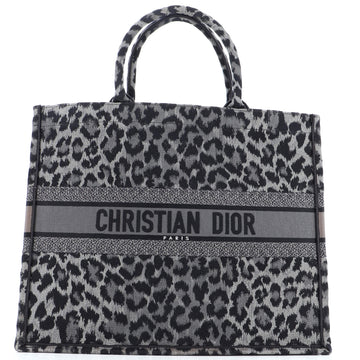 Christian Dior Book Tote Mizza Embroidered Canvas Large
