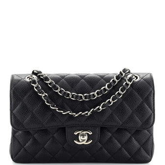 Chanel Classic Double Flap Bag Quilted Caviar Medium