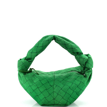 Bottega Veneta Double Knot Hobo Intrecciato Effect Jacquard Mini