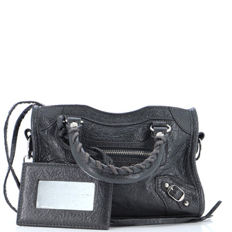 Balenciaga City Classic Studs Bag Leather Nano