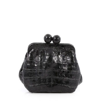 Nancy Gonzalez Kiss Lock Convertible Frame Bag Crocodile 2527301