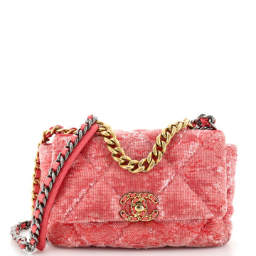 Chanel 19 Flap Bag Quilted Sequins Medium