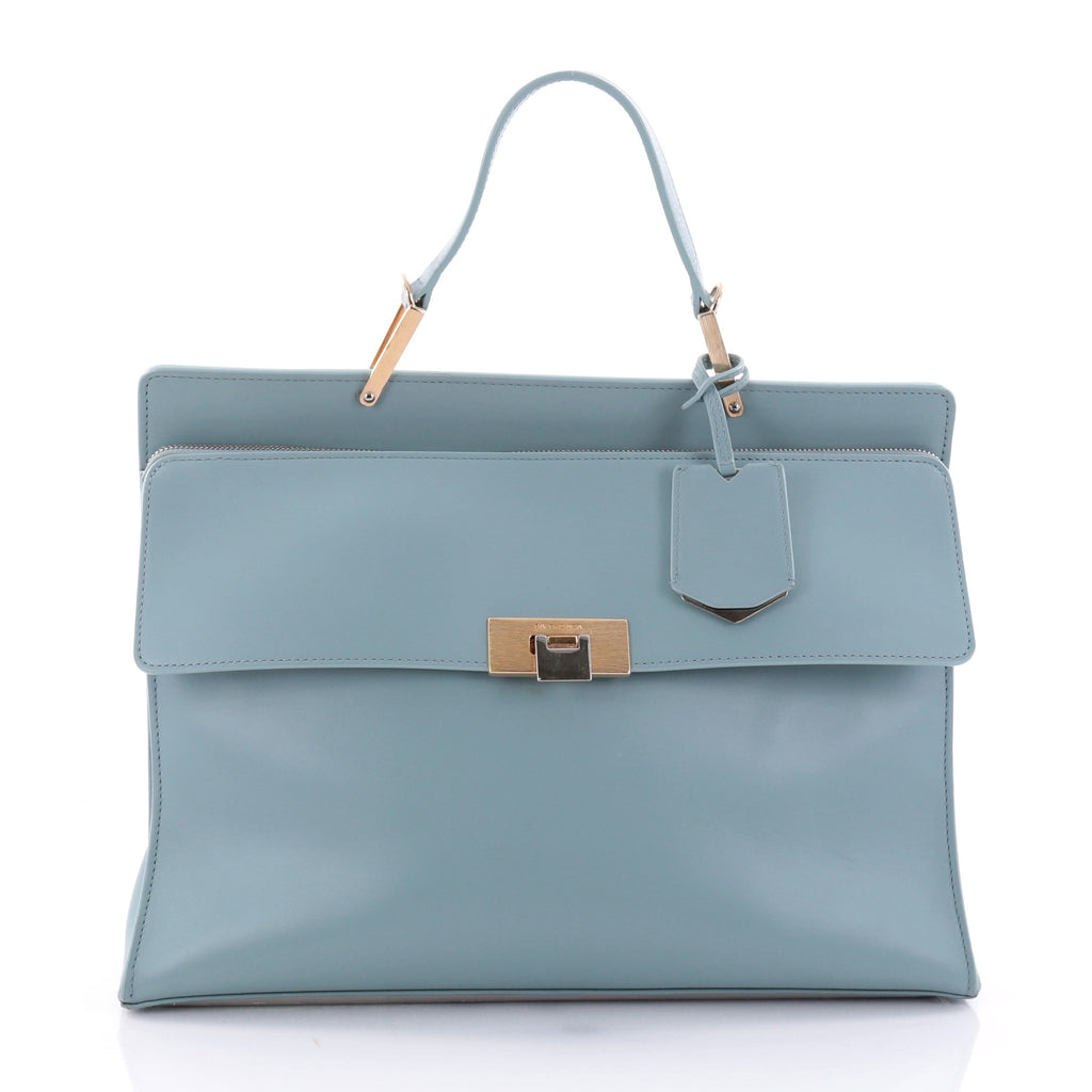 Balenciaga Le Dix Zip Cartable Top Handle Bag Leather Medium 25274