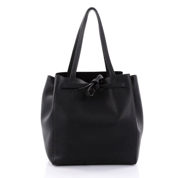 Celine Phantom Tie Cabas Tote Leather Small Black 2527602