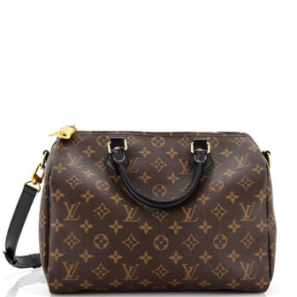 Louis Vuitton Speedy Bandouliere Bag Limited Edition World Tour Monogram Canvas 30