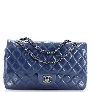 Chanel Classic Double Flap Bag Quilted Patent Medium