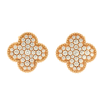 Van Cleef & Arpels Magic Alhambra Earrings 18K Rose Gold and Diamonds