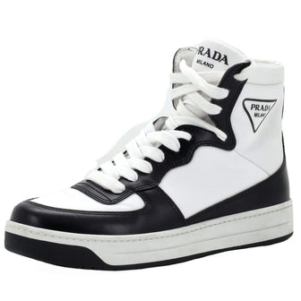 Prada Women's District High-Top Sneakers Leather