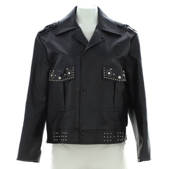 Louis Vuitton Women's Biker Jacket Studded Leather