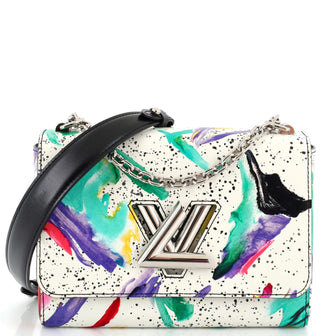 Louis Vuitton Twist Handbag Limited Edition Printed Leather MM