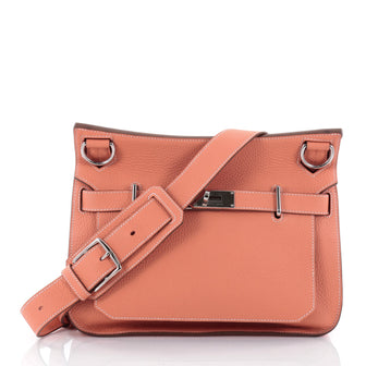 Hermes Jypsiere Handbag Clemence 31 Pink 2529307