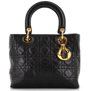 Christian Dior Vintage Lady Dior Bag Cannage Quilt Lambskin Medium