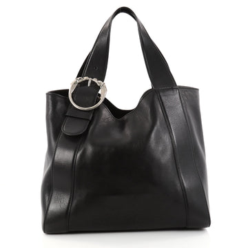 Gucci Ribot Horse Heads Tote Leather Medium Black 2529501